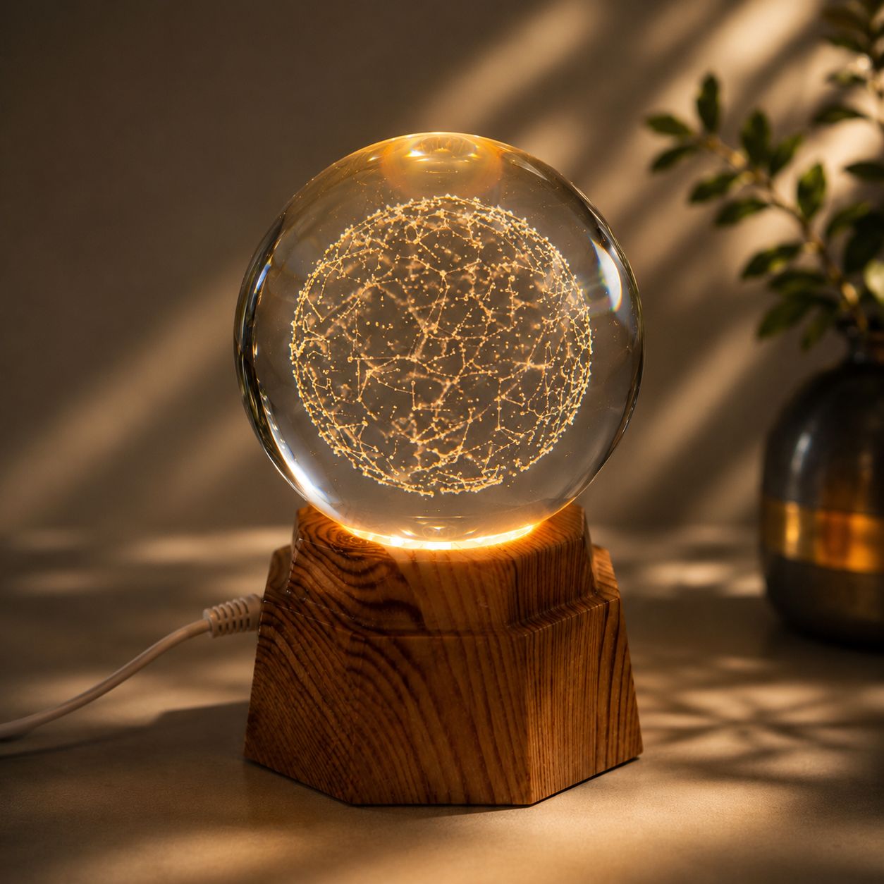 3D Rotating LED Lamp Star Map
